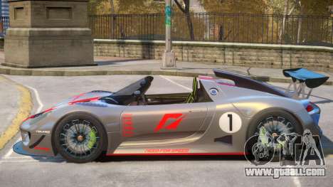Porsche 918 Roadster PJ2 for GTA 4