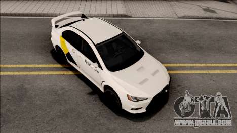 Mitsubishi Lancer Evolution 10 Yandex Taxi v2 for GTA San Andreas