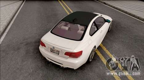 BMW M3 E92 2008 for GTA San Andreas