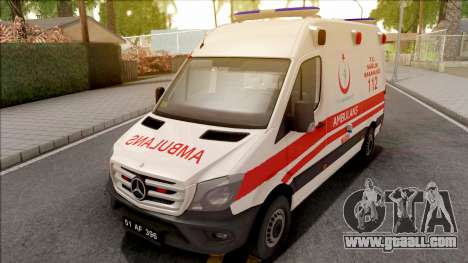 Mercedes-Benz Sprinter 2017 Turkish Ambulance for GTA San Andreas