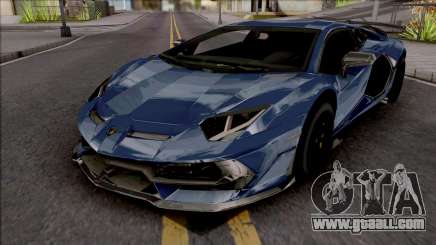 Lamborghini Aventador SVJ 2019 Blue for GTA San Andreas