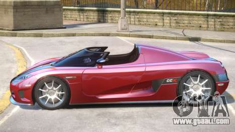 Koenigsegg CCX Roadster V1 for GTA 4