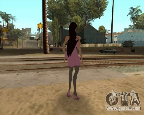 Scary woman in pink dress for GTA San Andreas