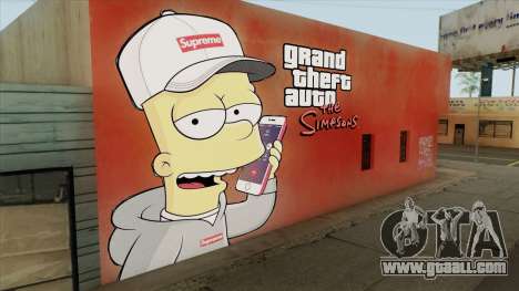 Bart Simpson Mural (GTA The Simpsons) for GTA San Andreas