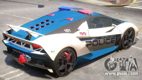 Lamborghini Sesto Police V1.4 for GTA 4