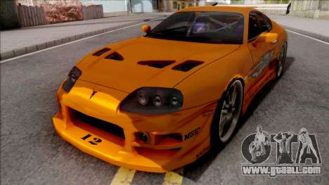 Toyota Supra Fast & Furious with O.Z Wheel for GTA San Andreas