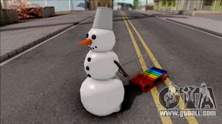 Snowman With Sled for GTA San Andreas
