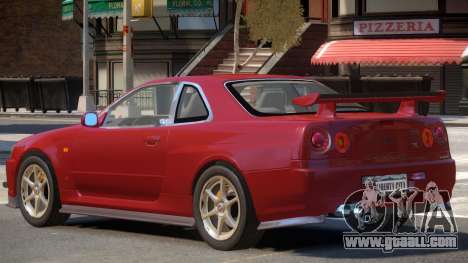Nissan Skyline GT-R34 V1.1 for GTA 4