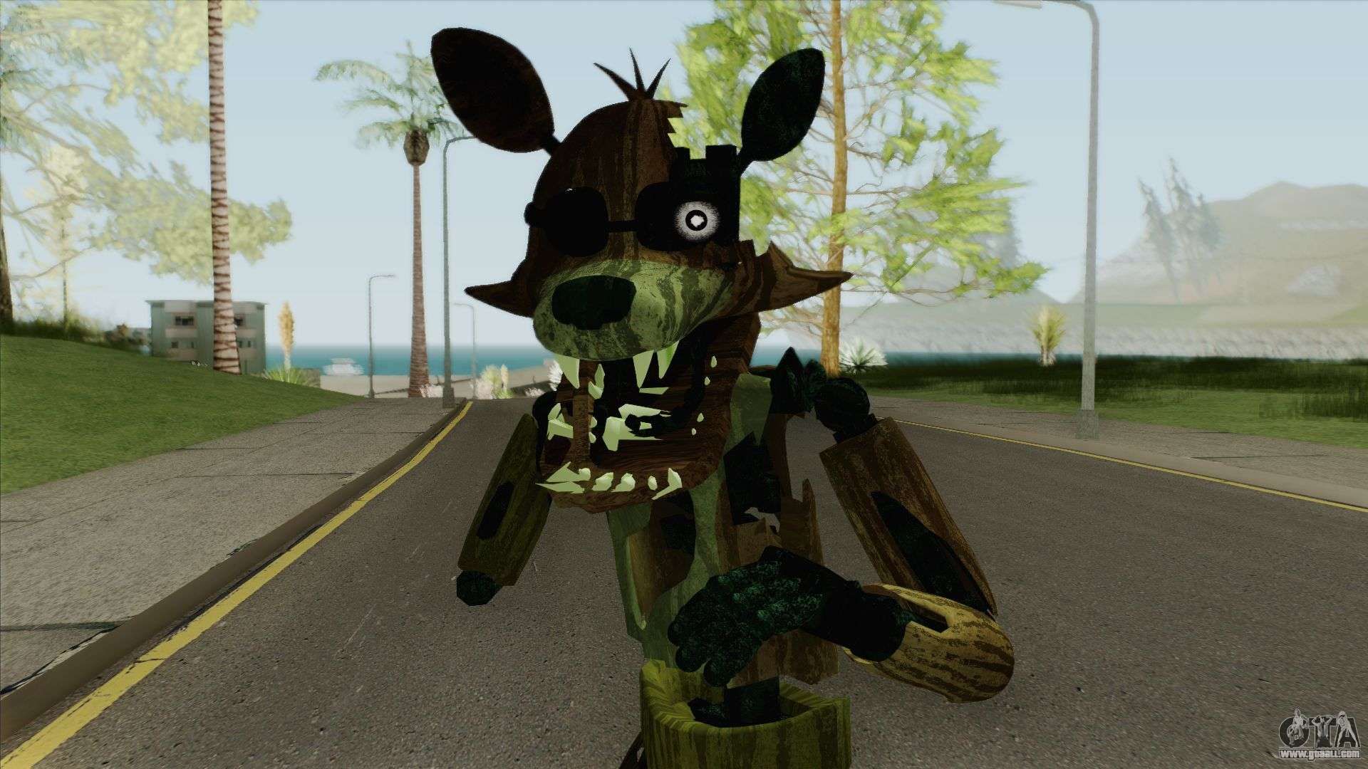 GTA 5 Mods FNAF Withered Foxy - GTA 5 Mods Website