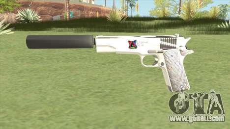 Silenced Pistol (White) for GTA San Andreas