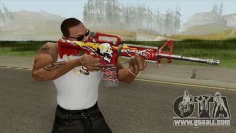 M4A1 (Flaming Skull) for GTA San Andreas