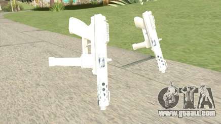 Tec-9 (White) for GTA San Andreas