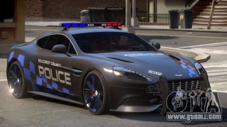 Aston Martin Vanquish Police V1.0 for GTA 4