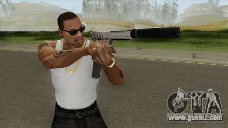 Pistol .50 GTA V (OG Silver) Suppressor V2 for GTA San Andreas