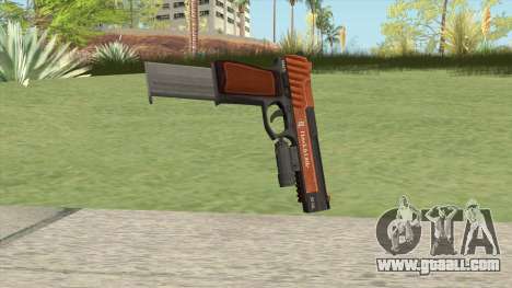 Pistol .50 GTA V (Orange) Flashlight V2 for GTA San Andreas