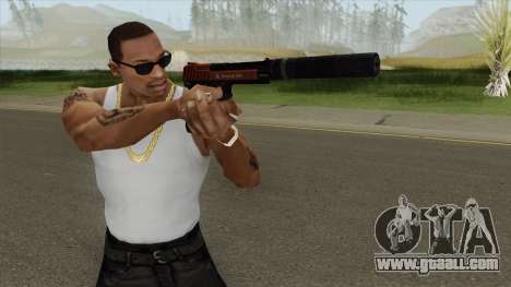 Pistol .50 GTA V (Orange) Suppressor V1 for GTA San Andreas