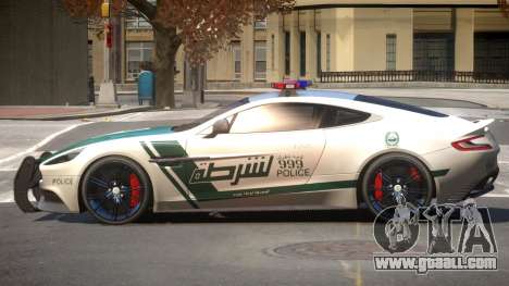Aston Martin Vanquish Police V1.2 for GTA 4