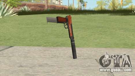 Pistol .50 GTA V (Orange) Suppressor V2 for GTA San Andreas