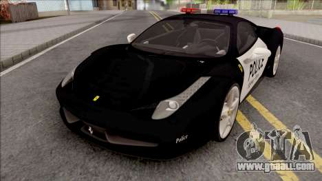 Ferrari 458 Italia 2015 Police Car for GTA San Andreas
