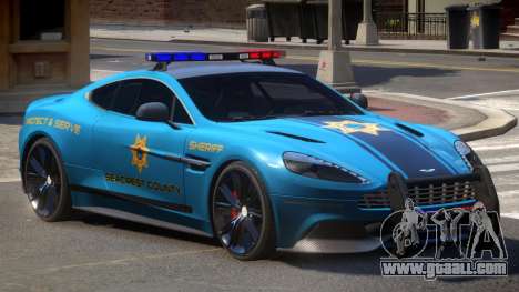 Aston Martin Vanquish Police V1.3 for GTA 4