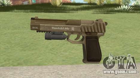 Pistol .50 GTA V (Army) Flashlight V1 for GTA San Andreas