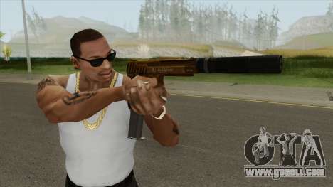 Pistol .50 GTA V (Gold) Suppressor V2 for GTA San Andreas