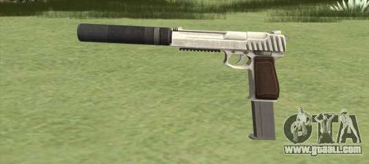 Pistol .50 GTA V (OG Silver) Suppressor V2 for GTA San Andreas