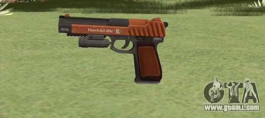 Pistol .50 GTA V (Orange) Flashlight V1 for GTA San Andreas