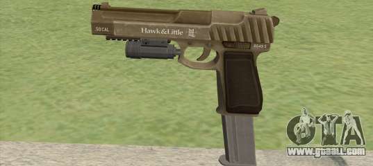 Pistol .50 GTA V (Army) Flashlight V2 for GTA San Andreas