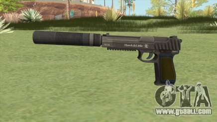 Pistol .50 GTA V (Green) Suppressor V1 for GTA San Andreas