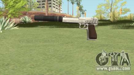 Pistol .50 GTA V (OG Silver) Suppressor V1 for GTA San Andreas