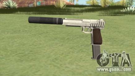 Pistol .50 GTA V (OG Silver) Suppressor V2 for GTA San Andreas