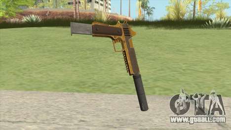 Heavy Pistol GTA V (Gold) Suppressor V2 for GTA San Andreas