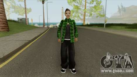 Gang Girl V2 (Grove Street) for GTA San Andreas