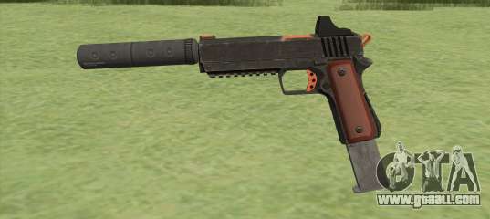 Heavy Pistol GTA V (Orange) Suppressor V2 for GTA San Andreas