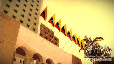 Venezuelan flag at city hall and the police stat for GTA San Andreas