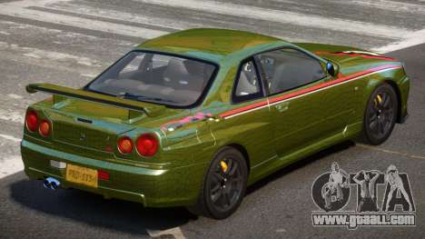 Nissan Skyline GT-R R34 Qz PJ4 for GTA 4