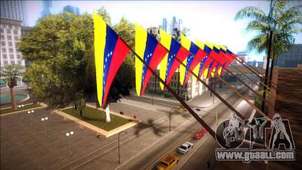 Venezuelan flag at city hall and the police station for GTA San Andreas