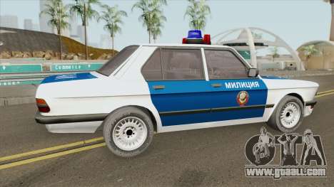 BMW 525E (E28) Police 1987 for GTA San Andreas