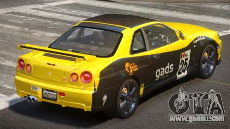 Nissan Skyline R34 GT-Style PJ5 for GTA 4