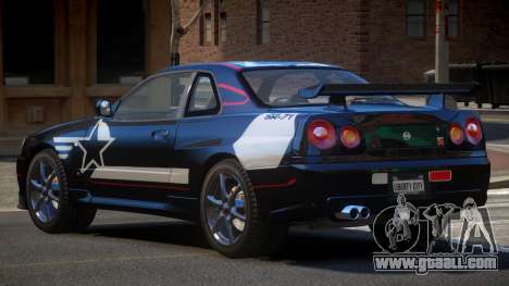 Nissan Skyline R34 GT-Style PJ2 for GTA 4