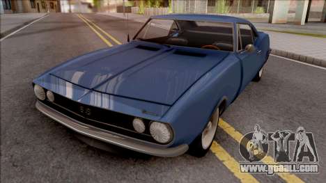 Chevrolet Camaro 1967 Blue for GTA San Andreas
