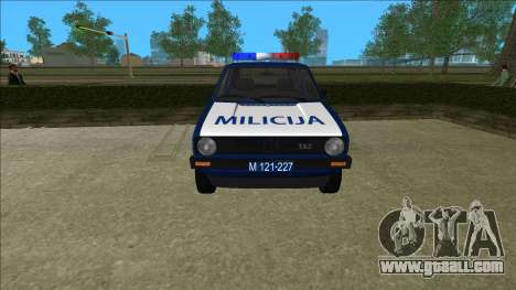 VW Golf Mk1 Yugoslav Yugoslav Milicija (police) for GTA Vice City