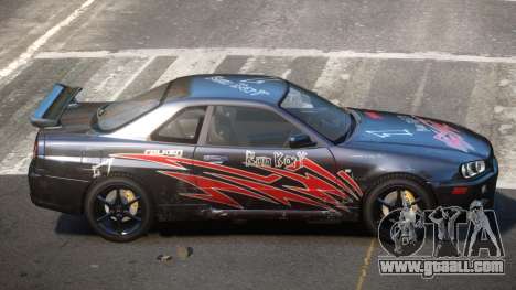Nissan Skyline R34 GT-Style PJ6 for GTA 4
