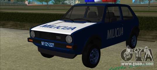 VW Golf Mk1 Yugoslav Yugoslav Milicija (police) for GTA Vice City