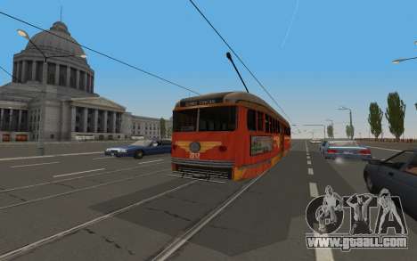 A PCC tram from the game LA Noire