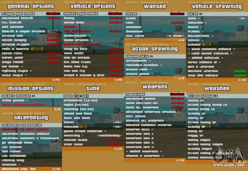 Download Mod menu / In-game trainer for GTA 3