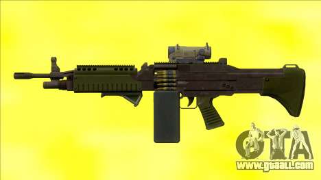 GTA V Combat MG Green All Attachments Big Mag for GTA San Andreas
