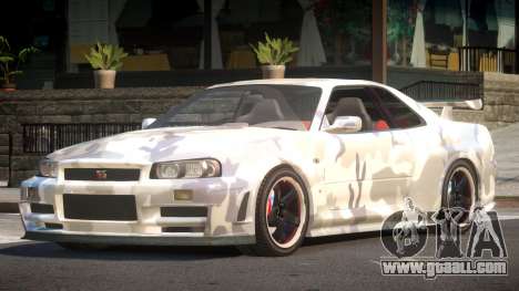 Nissan Skyline R34 GS PJ2 for GTA 4