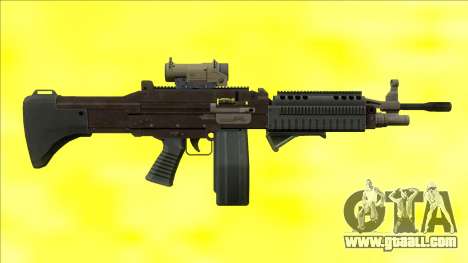 GTA V Combat MG Black All Attachments Big Mag for GTA San Andreas